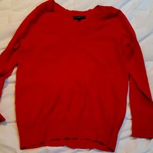 Lane Bryant red v neck sweater